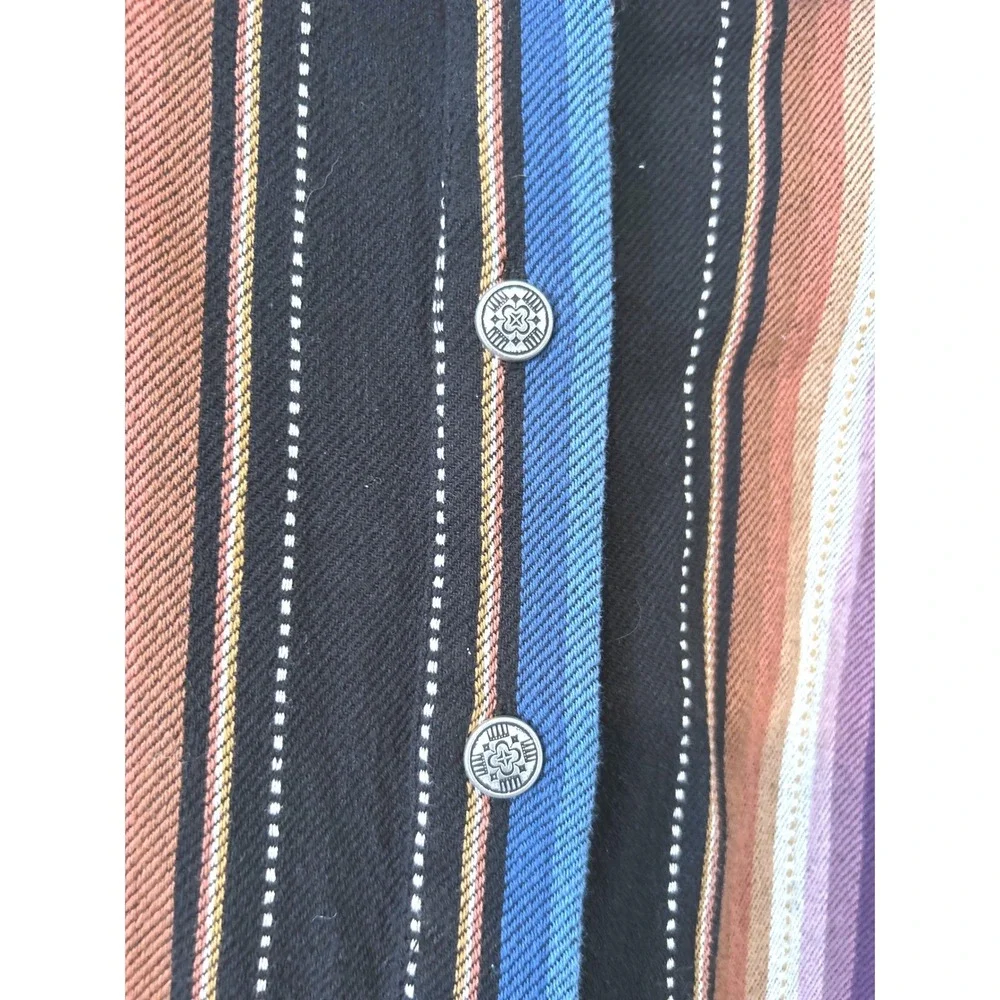 Lucky‎ & Blessed Purple Serape Button Up Tunic Cowboy Rodeo Western Vintage